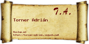 Torner Adrián névjegykártya